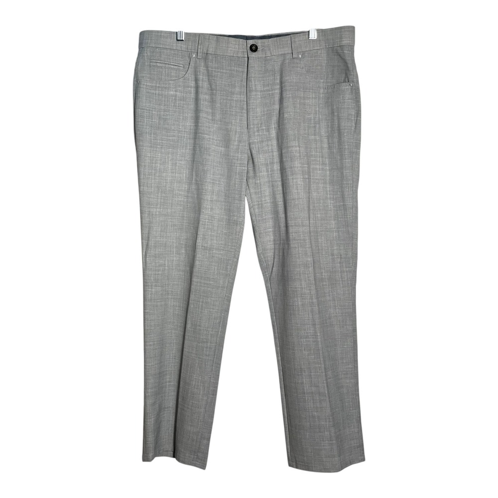 Ballin Men's Gray‎ Comfort Eze Dress Pants Size 36x28 Flat Front Wool Blend